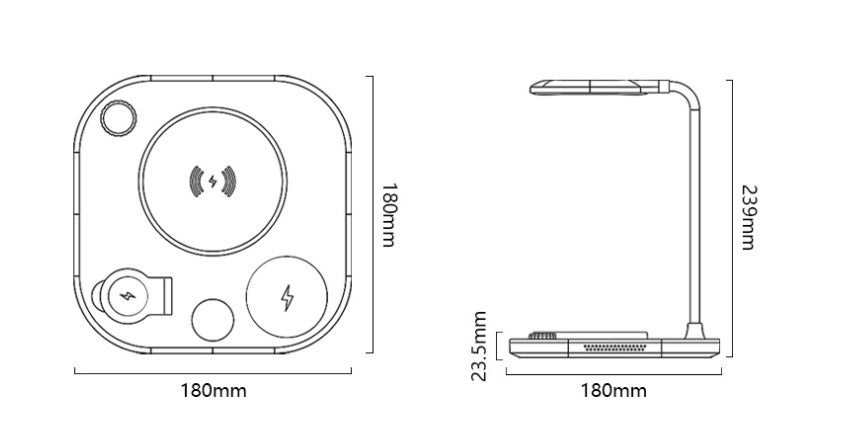 3-in-1 Wireless Magnetic Charger & 15W Fast Charging Desk Lamp