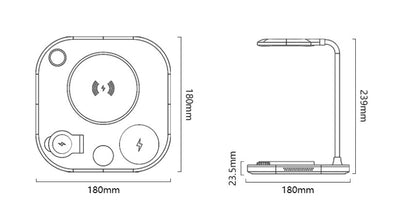 3-in-1 Wireless Magnetic Charger & 15W Fast Charging Desk Lamp